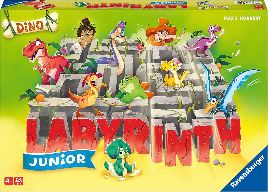 Ravensburger 20980 - Dino Junior Labyrinth - Familienklassiker für die Kleinen, Dino Spiel für Kinde