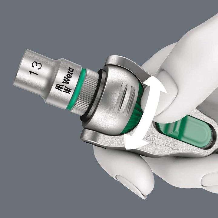 Wera Zyklop Speed-Knarre 8000 A mit 1/4"-Antrieb, 1/4 Zoll x 152 mm, 05003500001 1/4 Zoll Zyklop Spe