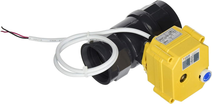 Sonstige FRA303041 Lilie Elektrisches Kugelhahnventil 1 1/4" Rohrstecksystem Kunststoff, GrauGelb