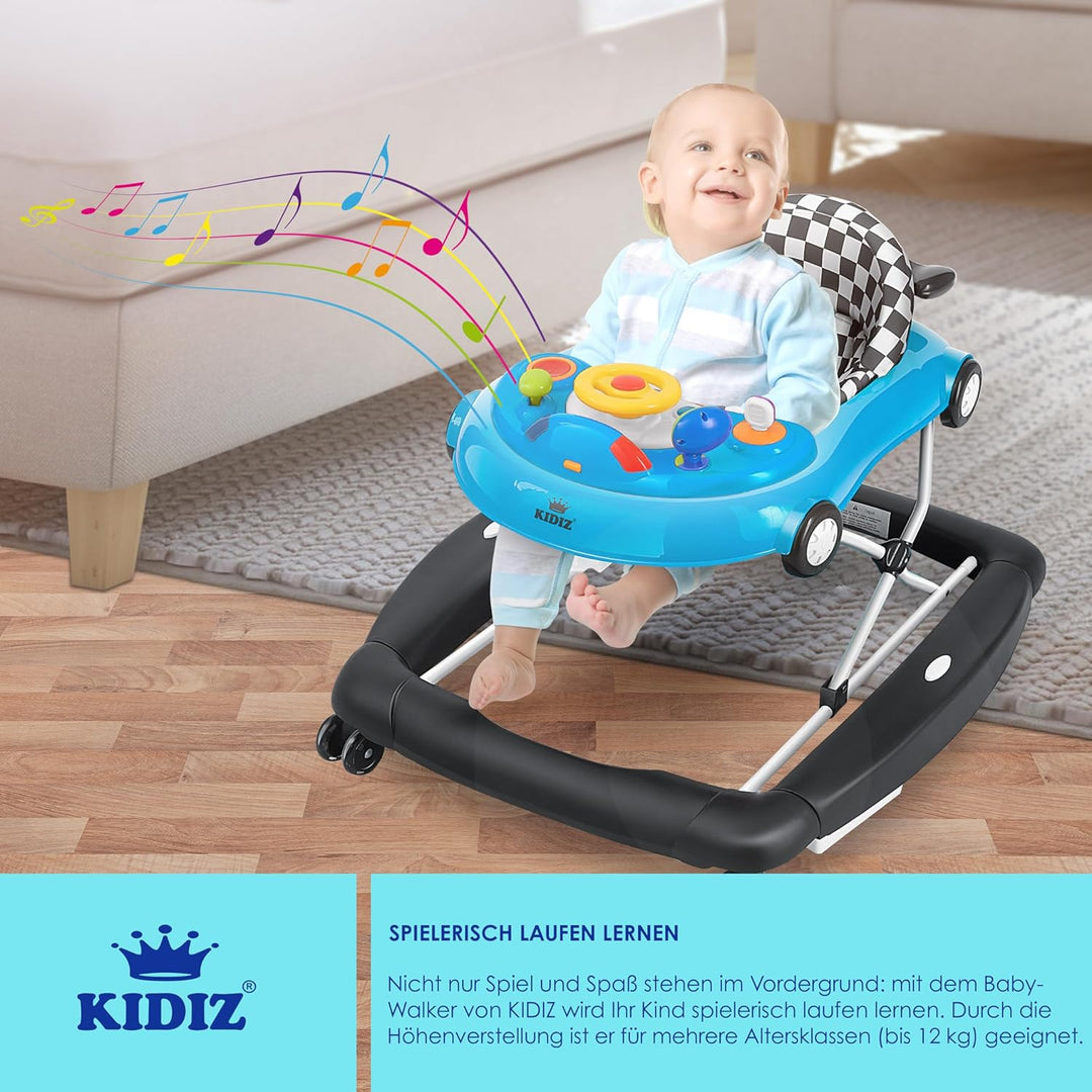 KIDIZ® 4in1 Lauflernhilfe Babywalker Spiel- und Lauflernwagen Gehfrei - Schaukelfunktion Babywippe m