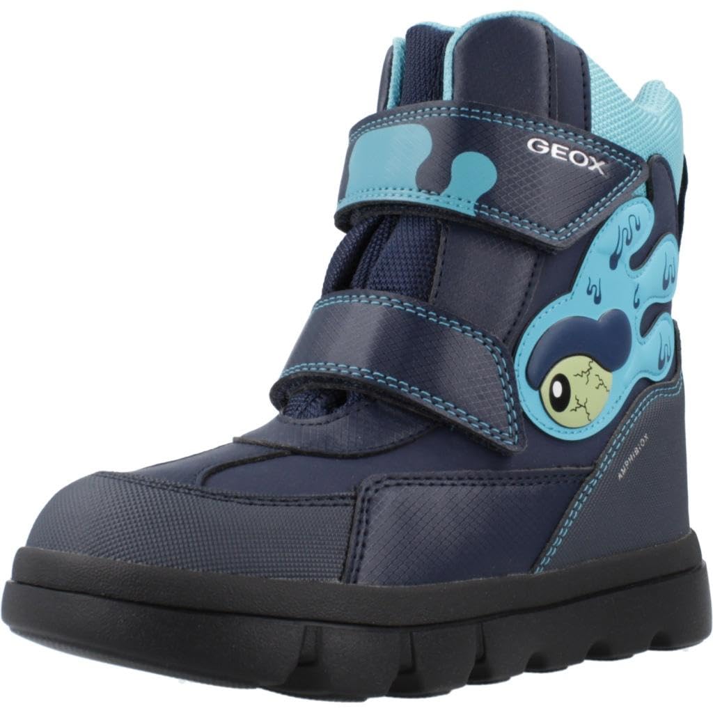 Geox Jungen J Willaboom Boy B AbAnkle Boot 24 EU Navy Turquoise, 24 EU Navy Turquoise