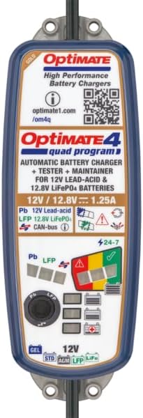 TECMATE Unisex-Adult 450164 Optimate 4 Quad Program Premium Edition Battery Charger Ref.: TM630-PR,