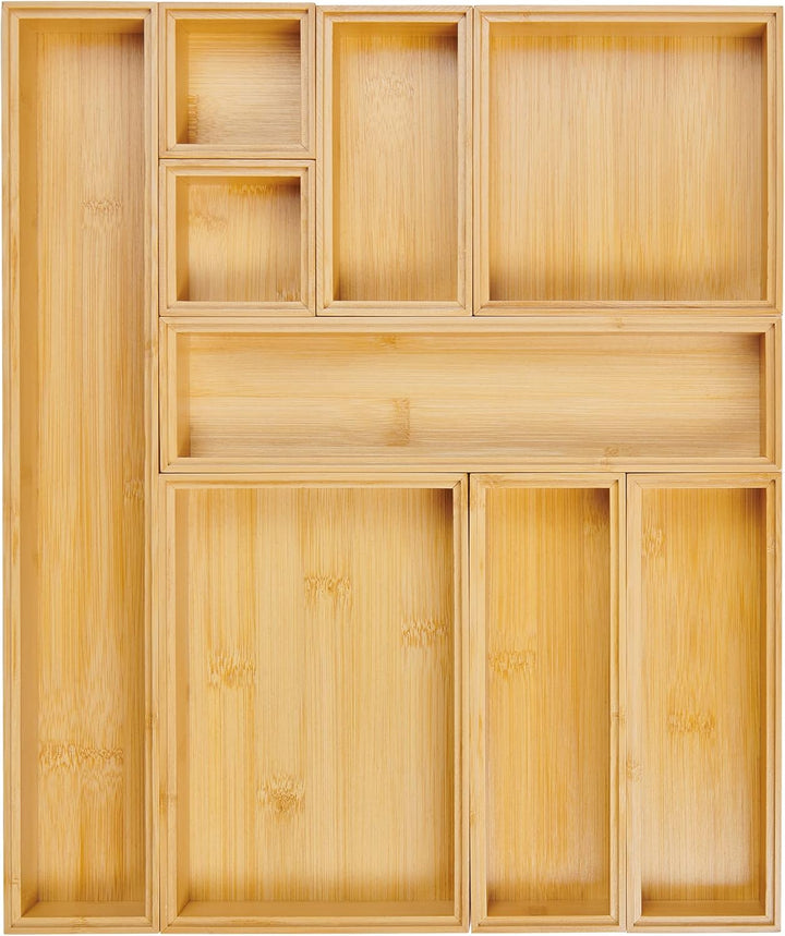 Lurch 10779 Organizer-System Box Einsatz für Schubladen und Aufbewahrungsbox Bambus 14x28cm, 14x28cm