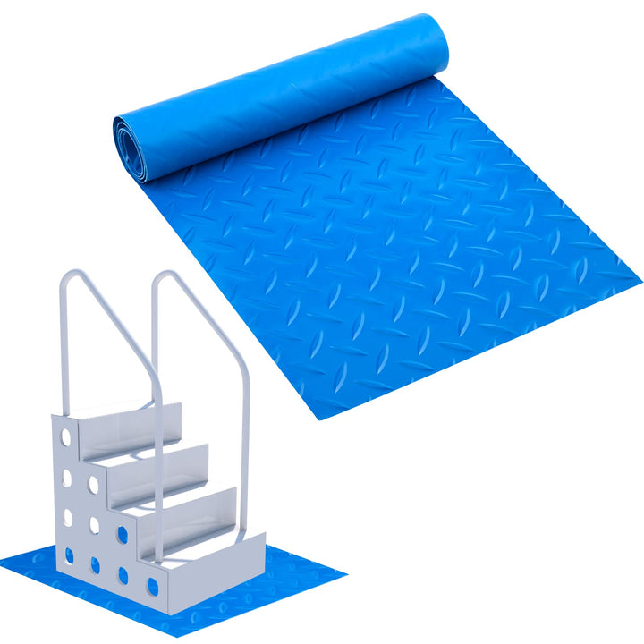 SAVITA 9 x 36 Zoll Schwimmbadleiter Matte, Leiterunterlage Pool Schutzmatte mit Rutschfester Textur