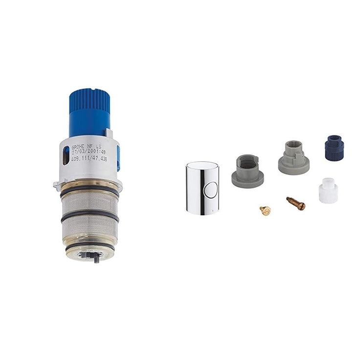 GROHE | Zubehör - Thermostat-Kompaktkartusche | 1/2 Zoll | 47439000 & Metallgriff 1/2" (langlebige O