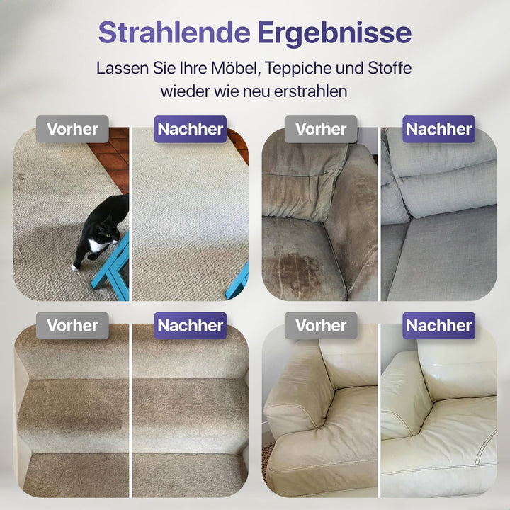 LUMAN 4 in 1 Teppichreiniger - Heizfunktion und Selbstreinigung - Fleckenreiniger - Sitzreiniger - R