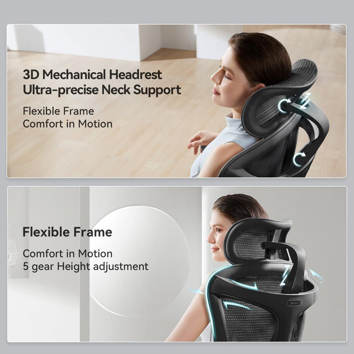 SIHOO Doro C300 Pro Ergonomischer Bürostuhl mit ultraweichen 6D-Armlehnen, dynamischer Lordosenstütz