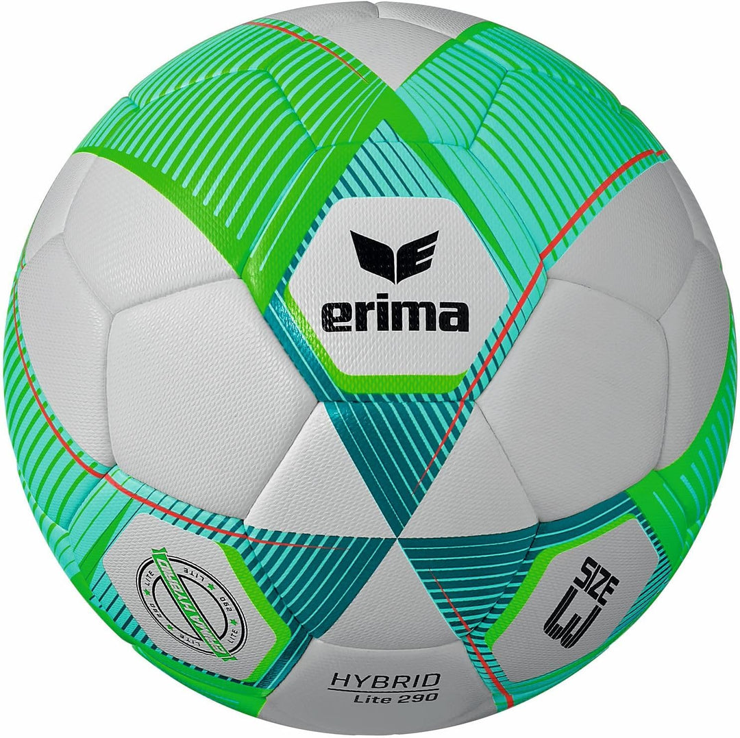 Erima Unisex Jugend Hybrid Lite 290 Fussball 3 green gecko/petrol, 3 green gecko/petrol