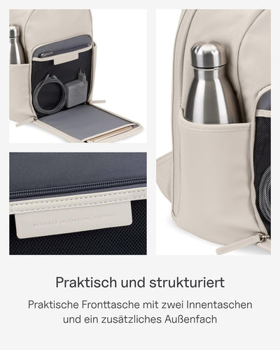 Kapten & Son Rucksack Aalborg in All Black oder Muted Clay | Unisex | Stylischer & Praktischer 12L R
