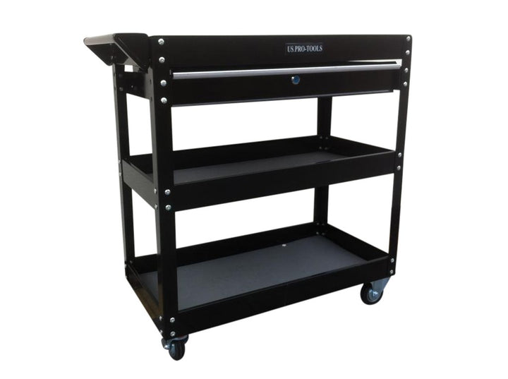 US PRO TOOLS Werkzeug Warenkorb Werkzeug Trolley Workstation Tool Box Cabinet schwarz glänzend mit a