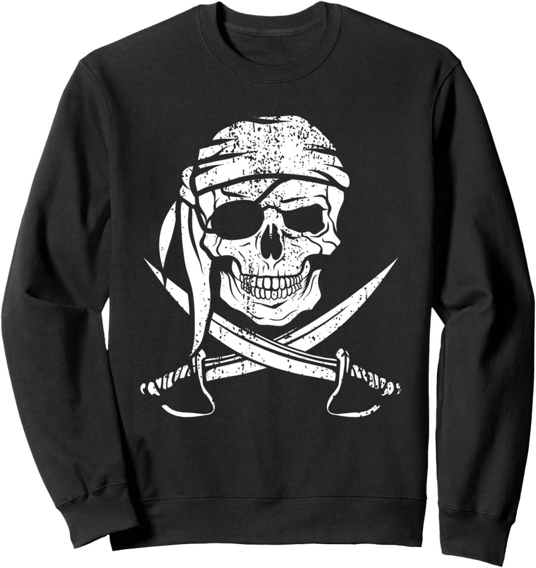 Piraten Kostüm Piratenflagge Pirat Kapitän Deko Totenkopf Sweatshirt
