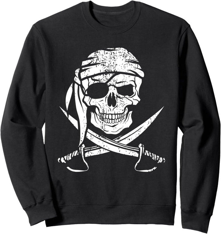 Piraten Kostüm Piratenflagge Pirat Kapitän Deko Totenkopf Sweatshirt