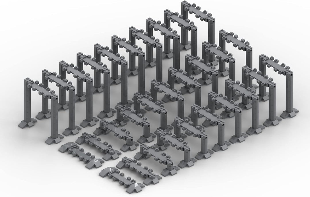 Trixbrix Supports Bundle 2.0 Compatible with Lego City Train Sets 60197 60198 10277 60205 60238 6033