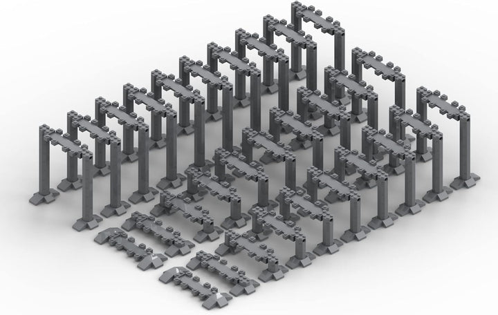 Trixbrix Supports Bundle 2.0 Compatible with Lego City Train Sets 60197 60198 10277 60205 60238 6033