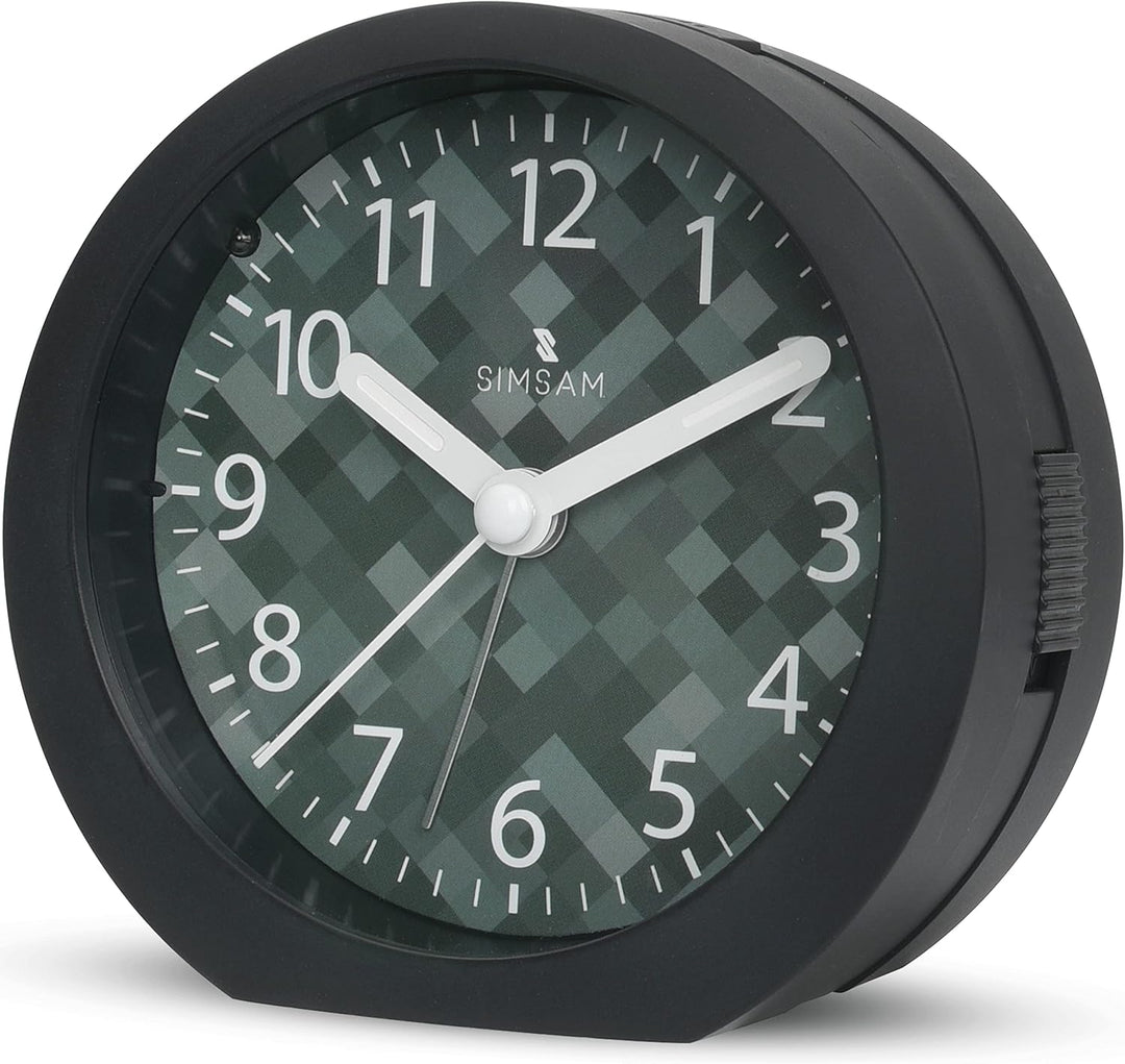 Wecker Analog ohne Ticken mit Batterie, Licht, Analoger Wecker ohne Ticken ohne Strahlung, Tickgeräu