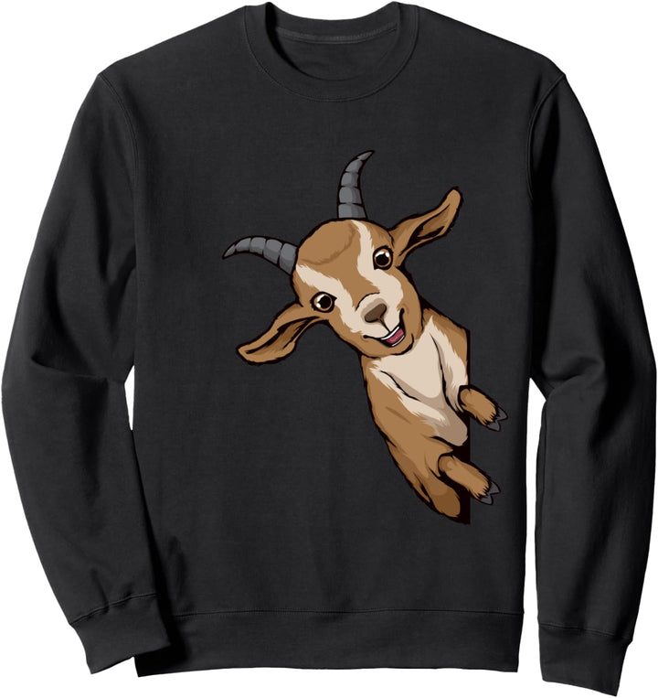 Ziege von der Seite Landwirt Ziegen Sweatshirt