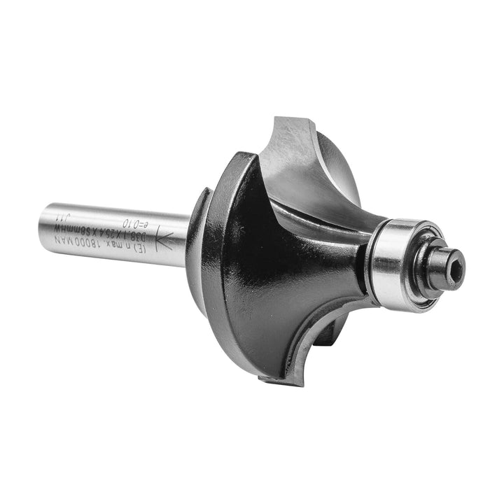 ENT 14560 Duo-Radienfräser HW, Schaft (S) 8 mm, Durchmesser (D) 38,1 mm, NL 25,4 mm, R1 6,35 mm, R2