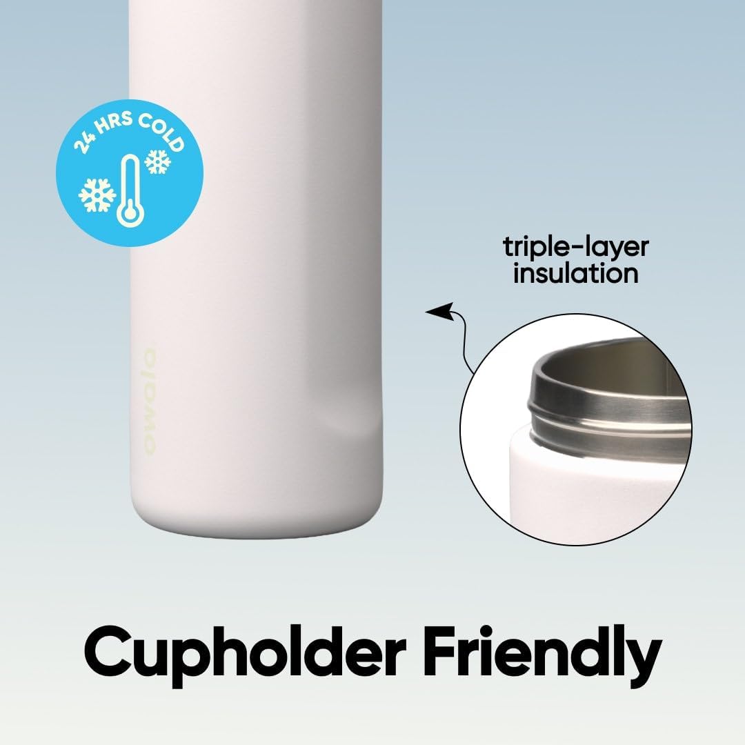 Owala FreeSip Isolierte Edelstahl Trinkflasche mit Strohhalm, 710 ml – BPA-frei, optimal für Sport,