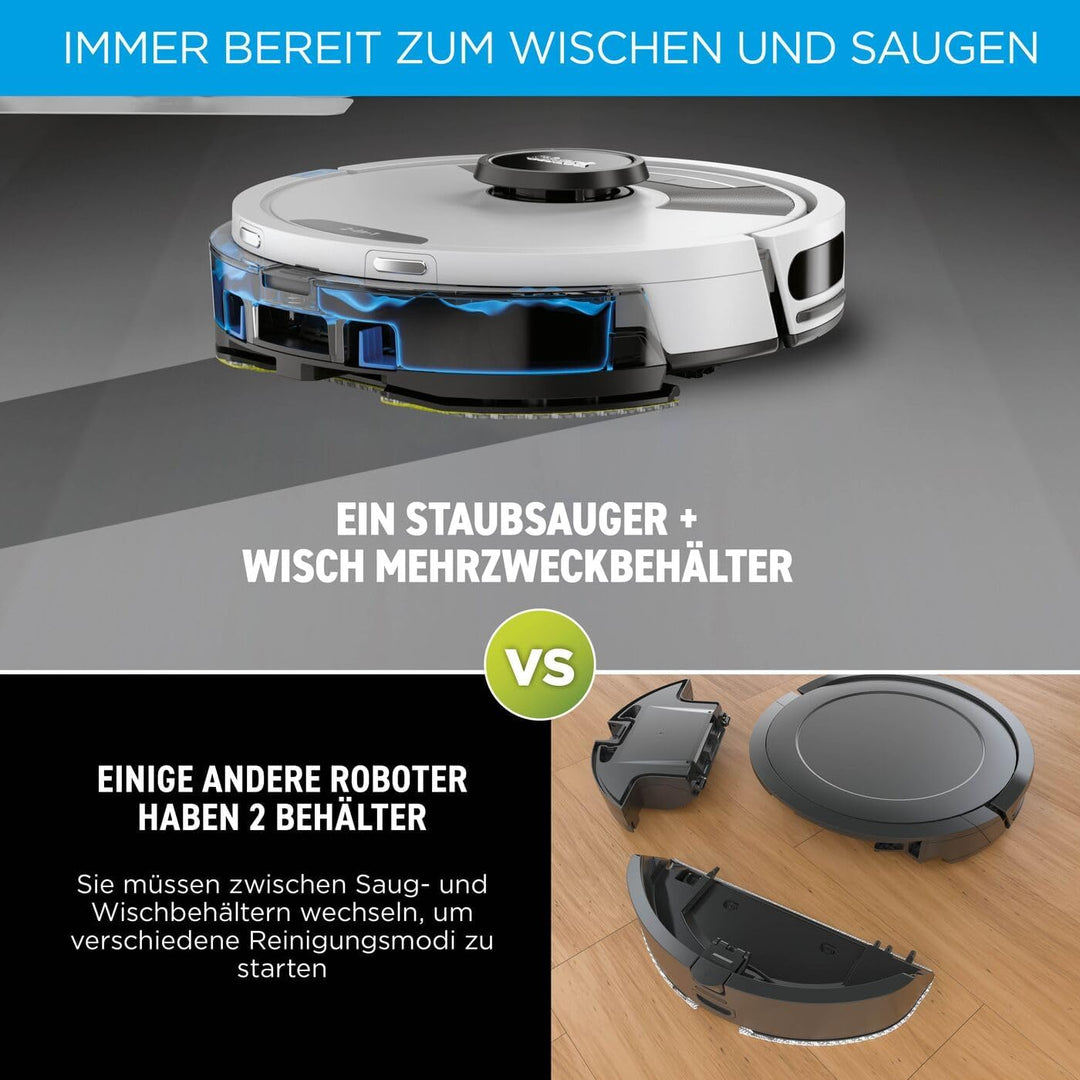 Shark Matrix Plus 2-in-1 selbstentleerter Wisch- & Saugroboter mit LiDAR Home Mapping & Kantenreinig