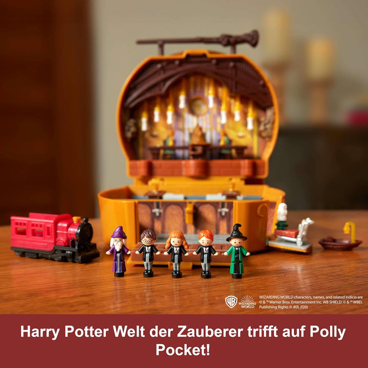 Polly Pocket Sammler-Spielset, Harry Potter-Schatulle mit 5 Puppen und 11 Zubehörteilen, HRD56 Harry