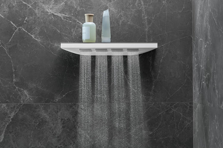 hansgrohe Schulterbrause Rainfinity (500mm mit 1 Strahlart und Duschablage) chrom Chrom ohne Brauseh