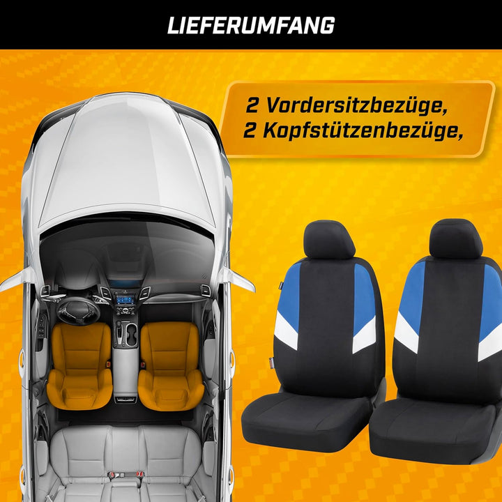 Walser Auto-Sitzbezug Cala 2 Vordersitzbezüge, Universal PKW-Sitzbezüge Polyester, Auto-Schonbezüge
