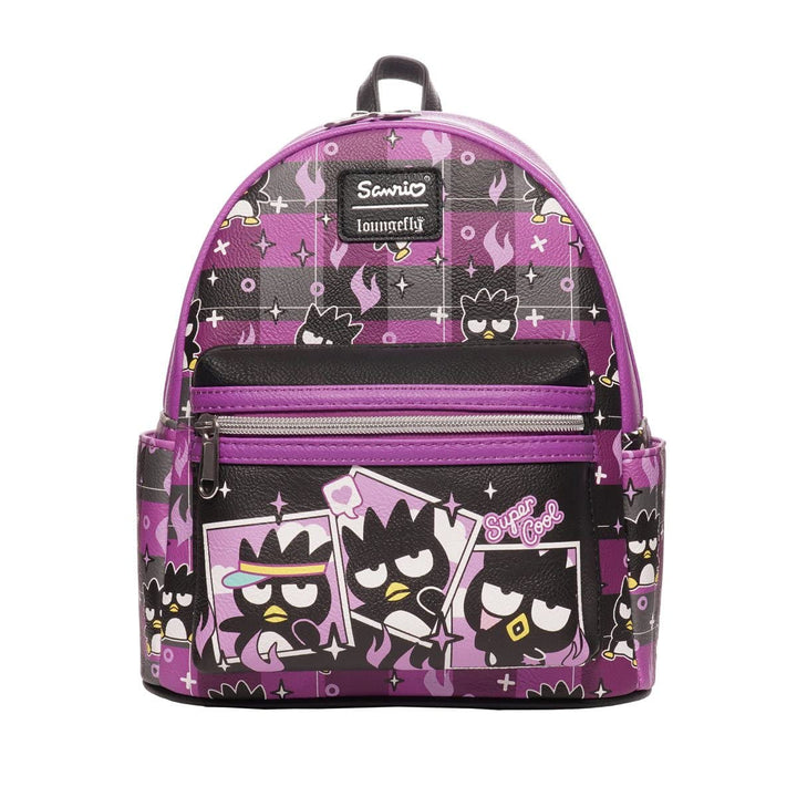 Loungefly Sanrio Badtz-Maru Exklusiver Mini-Rucksack, Violett, Einheitsgrösse, Traditionelle Rucksäc