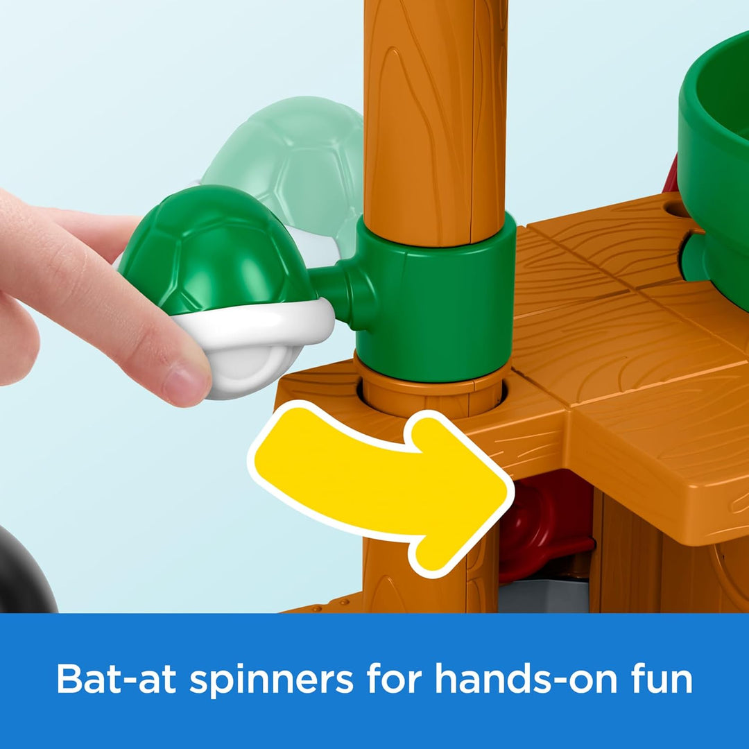 Fisher-Price Little People Kleinkindspielzeug My Mario Bowser-Luftschiff-Spielset mit Figur für Roll