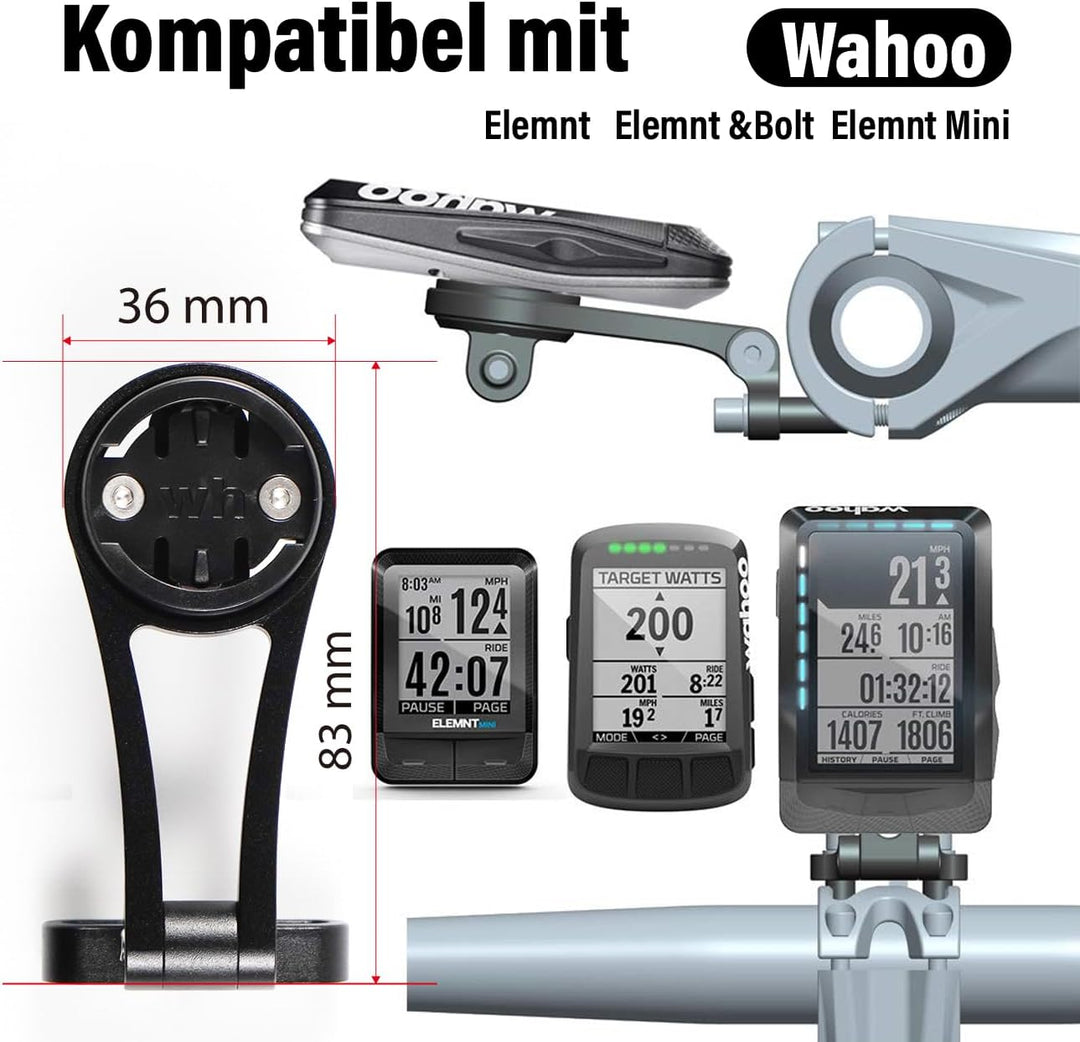Chooee Fahrrad Halterung für Wahoo Elemnt, Wahoo Elemnt Bolt, Elemnt Mini,Out Front Combo-Fahrradhal