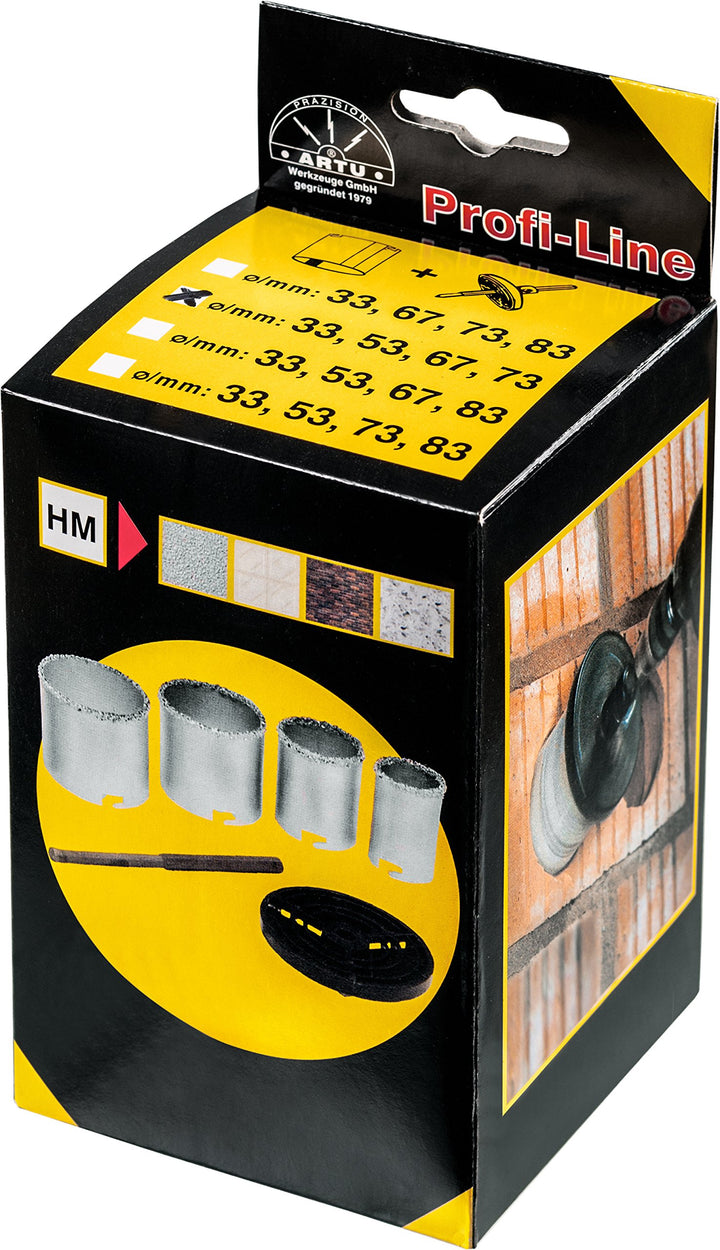 ARTU HM Lochbohrer-Set 6-teilig 33-53-67-73, LB-00640