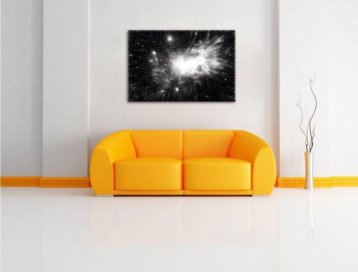 Pixxprint Galaxie im Sternenstaub als Leinwandbild/Grösse: 100x70 / Wandbild/Kunstdruck/fertig bespa