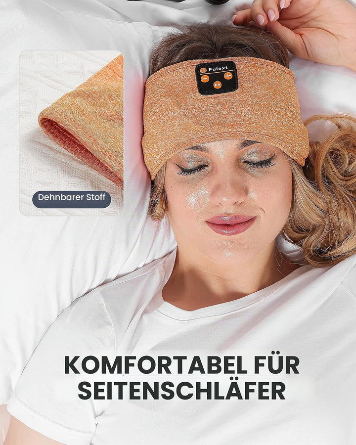 Schlafkopfhörer Bluetooth-Stirnband, Upgrage Soft Sleeping Wireless Music Sport Headbands, Long Time