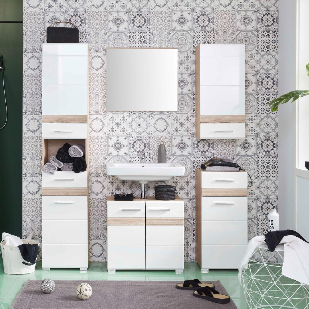trendteam smart living - Wandspiegel Spiegel - Badezimmer - Set One - Aufbaumass (BxHxT) 60 x 55 x 2