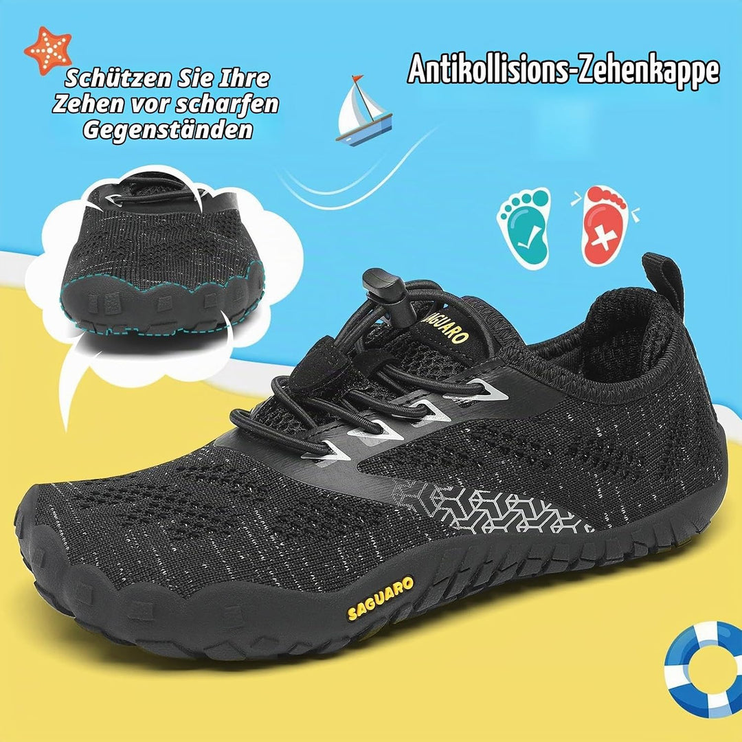 SAGUARO Kinder Barfussschuhe Schnell Trocknend Badeschuhe,24-36 EU 25 EU Schwarz, 25 EU Schwarz