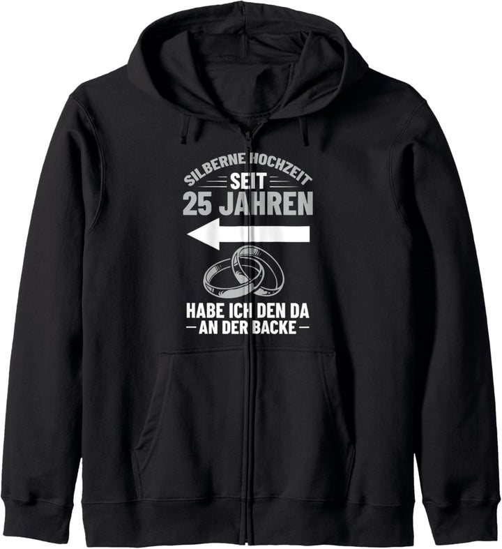 Hochzeitstag Jubiläum Silberhochzeit Deko Ehefrau Kapuzenjacke