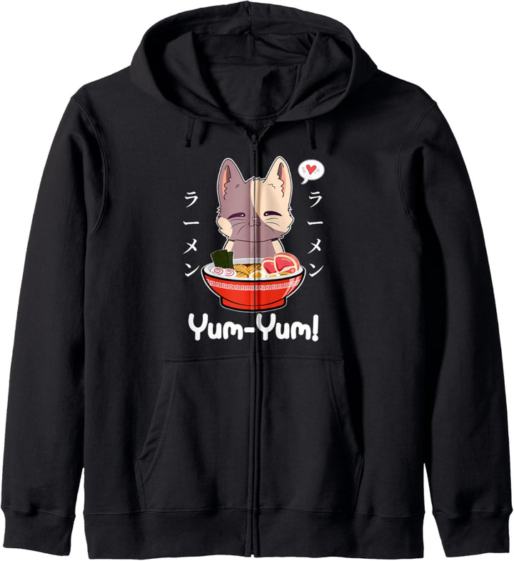 Kawaii Neko Ramen Lover Japanese Noodle Anime Kapuzenjacke