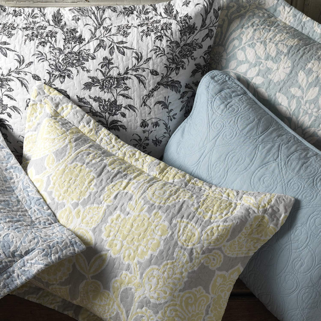 Laura Ashley Home Branch Toile Collection Bettwäsche-Set, Baumwolle, wendbar, mit passenden Kissenbe