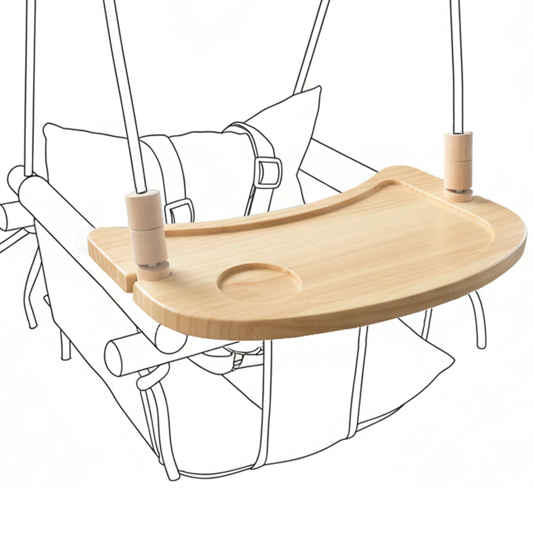 Holztablett für Cateam Canvas Babyschaukel – Hängesessel-Zubehör, Montessori-Spieltisch aus Naturhol