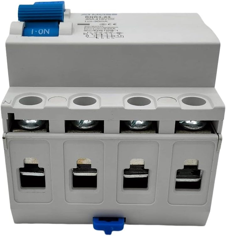 RASMACOR | Schutzschalter 4 Polig 40A | Fehlerstrom-Schutzschalter 4P 40A 30MA | Typ A 30MA | 40/4/0