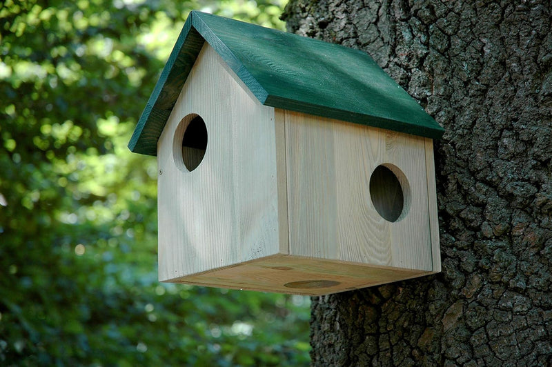 dobar® 22221 Eichhörnchenkobel - Eichhörnchenhaus aus Massivholz - Futterhaus für Eichhörnchen - Eic