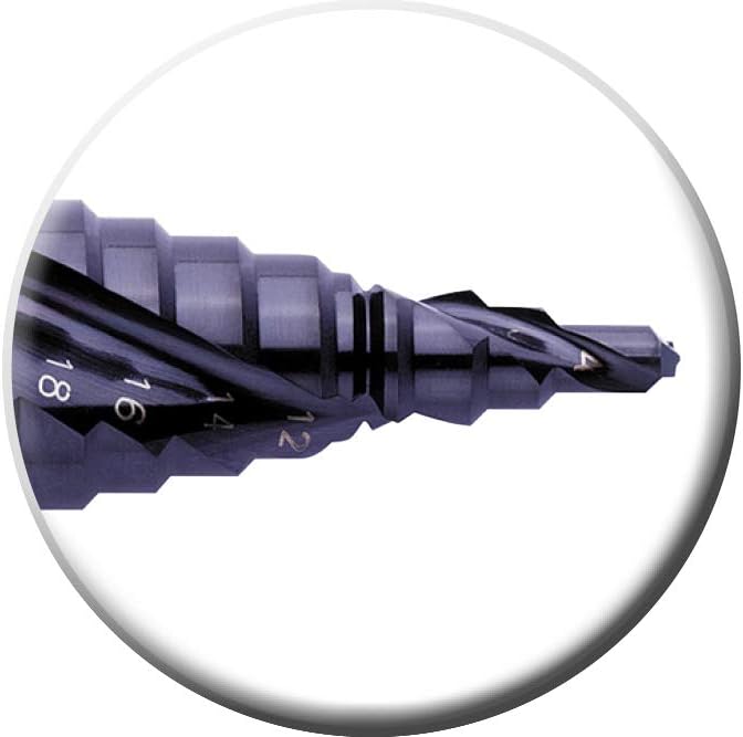 Exact 07003 Stufenbohrer Ø 6-30mm, Spiralnute, HSS, ROTASTOP, Ø 6-30mm, Spiralnute, HSS, ROTASTOP