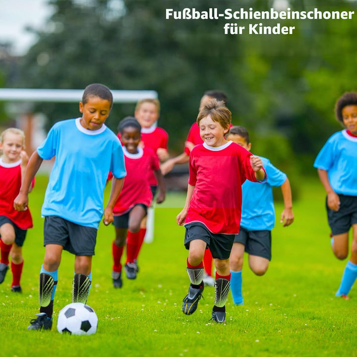 Schienbeinschoner Kinder Fussball Knöchelschutz Herren - Fussball Ausstattung Mit Verstellbarem Klet