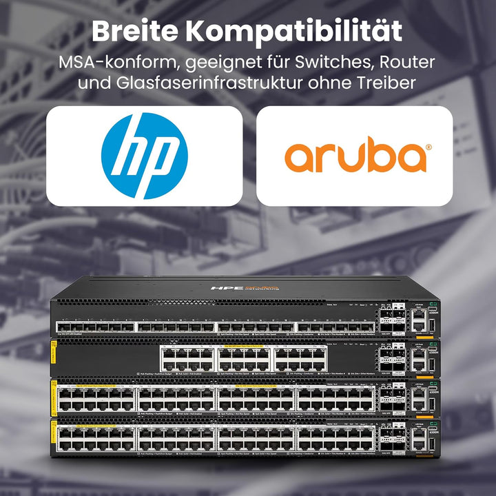 Extralink SFP Modul 10G LC Duplex Multimode 1310 nm 10KM MSA-kompatibel – Für HP, ARUBA, Switches, R