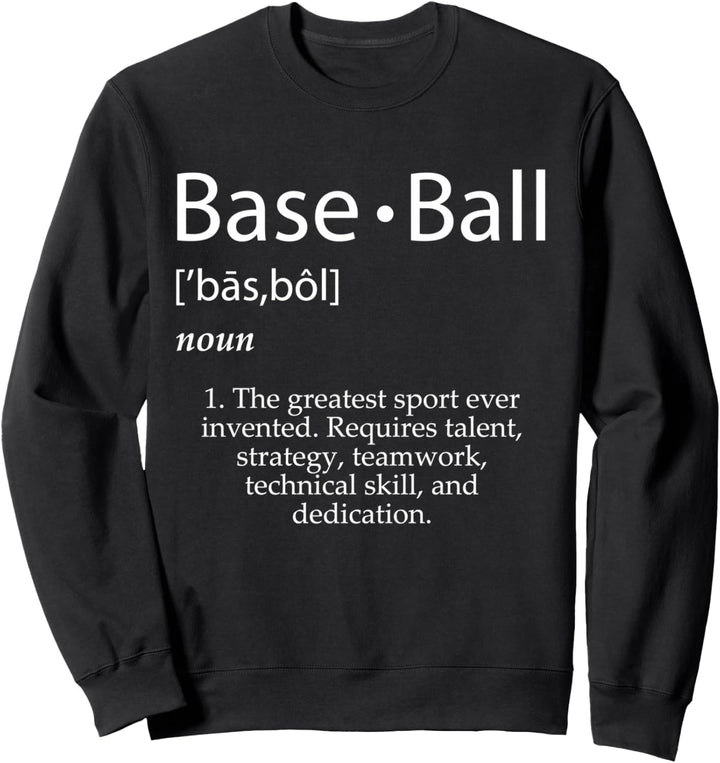 Baseball Definition Best Baseball Player Kostüm Baseball Sweatshirt