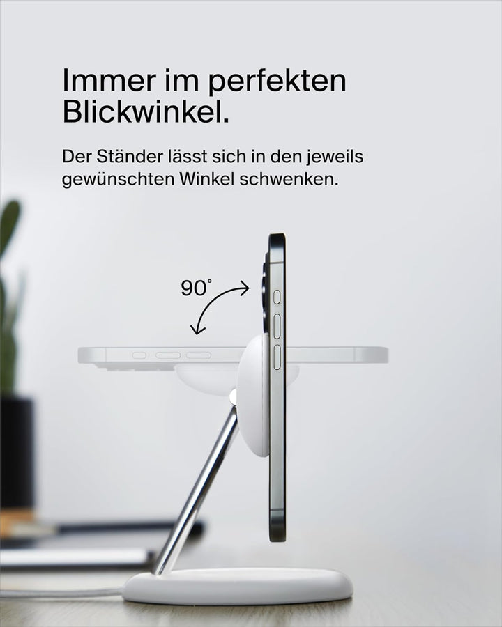 Belkin BoostCharge Pro Kabellose 3-in-1-Ladestation mit Qi2, 15W, MagSafe Kompatibel, Ladegerät Indu
