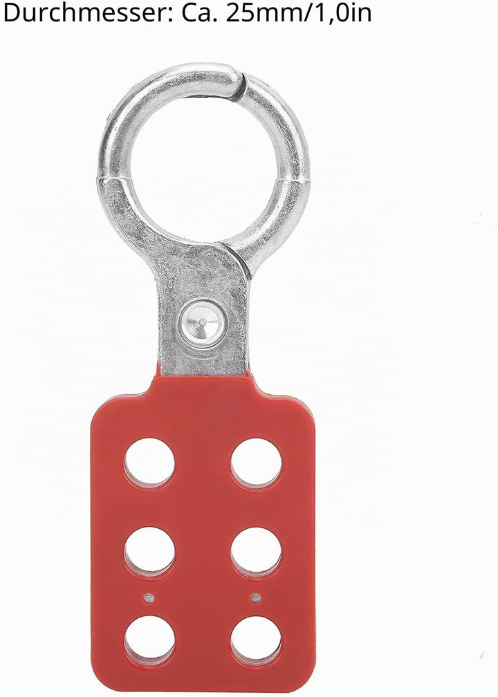 10 Stück Verriegelungshaspe, 6 Löcher Aluminium Lock Out Haspe Sicherheitsschloss Haspen Lock lockin