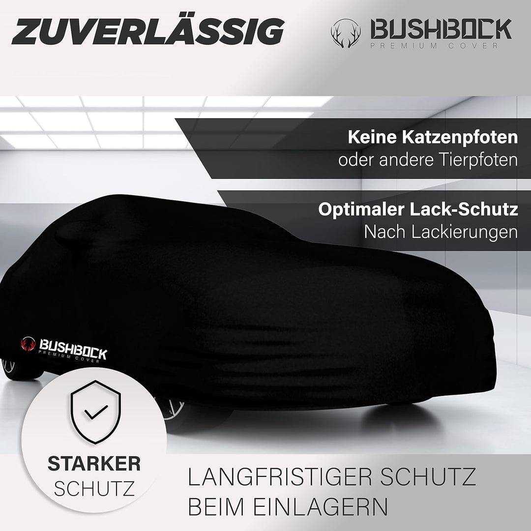 BUSHBOCK® Premium SUV Abdeckung Indoor - Satin Schutzhülle Stoff - Abdeckplane Autoplane Autogarage