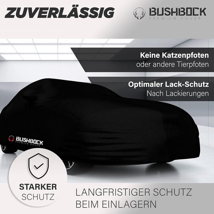 BUSHBOCK® Premium SUV Abdeckung Indoor - Satin Schutzhülle Stoff - Abdeckplane Autoplane Autogarage