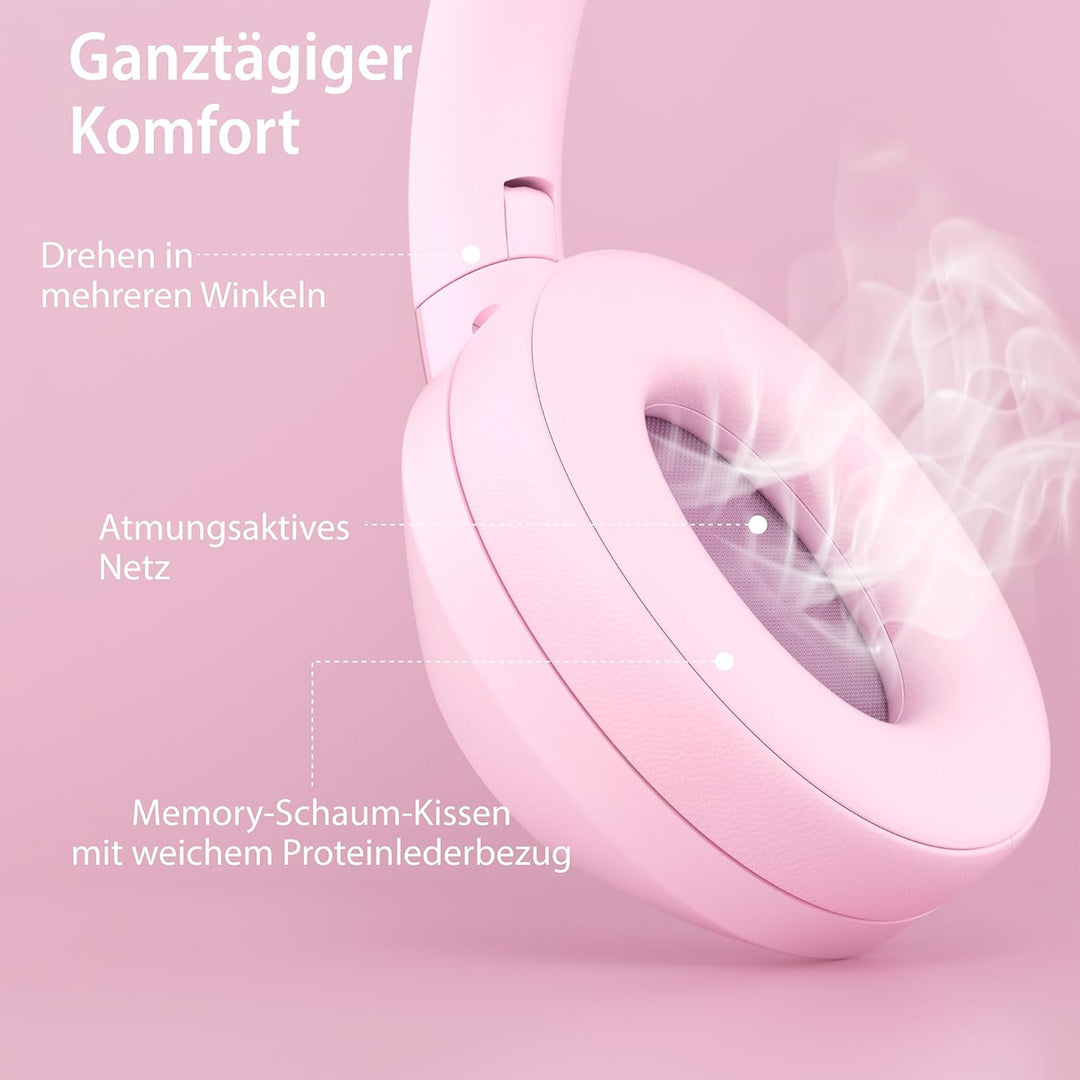 Kopfhörer Kabellos Bluetooth, Over Ear Kopfhörer Noise Cancelling, 100 Std Spielzeit 5.3 Bluetooth K