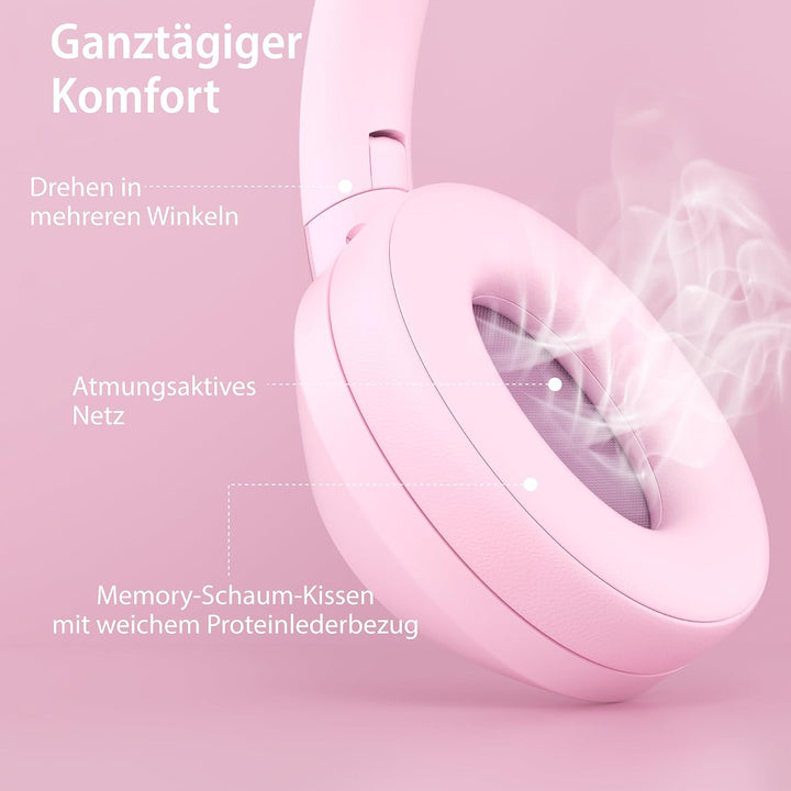 Kopfhörer Kabellos Bluetooth, Over Ear Kopfhörer Noise Cancelling, 100 Std Spielzeit 5.3 Bluetooth K
